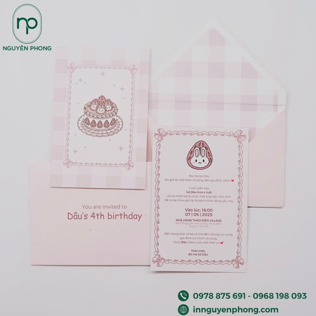 Thiệp loại nhỏ cho bạn gái
